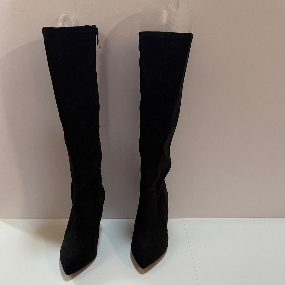 Tahari Black Heeled Knee-High Boots